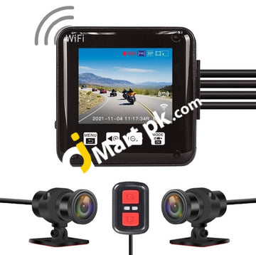 Vsysto 2 Screen Hd 1080P Motorcycle Dash Cam Full Body Waterproof Front & Rear Camera Wdr Sony Mx307